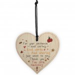 Leaving Nursery Wooden Heart Teacher Preschool Thankyou Gifts