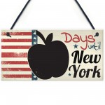 Countdown New York Holiday Plaque Chalkboard Signs Family Gifts