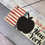 Countdown New York Holiday Plaque Chalkboard Signs Family Gifts