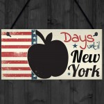 Countdown New York Holiday Plaque Chalkboard Signs Family Gifts