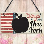 Countdown New York Holiday Plaque Chalkboard Signs Family Gifts