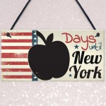 Countdown New York Holiday Plaque Chalkboard Signs Family Gifts