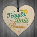 Tequila Lime Sunshine Friend Plaque Sign Funny Wood Alcohol Gift