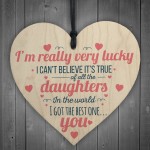 Got The Best Daughter Hanging Heart Signs Mum Family Love Gifts