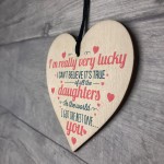 Got The Best Daughter Hanging Heart Signs Mum Family Love Gifts