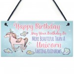 Happy Birthday Novelty Beautiful Unicorn Friendship Bestie Gift 