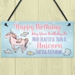 Happy Birthday Novelty Beautiful Unicorn Friendship Bestie Gift 