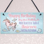 Happy Birthday Novelty Beautiful Unicorn Friendship Bestie Gift 