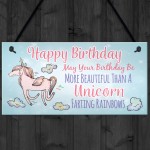 Happy Birthday Novelty Beautiful Unicorn Friendship Bestie Gift 