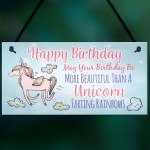 Happy Birthday Novelty Beautiful Unicorn Friendship Bestie Gift 