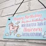 Happy Birthday Novelty Beautiful Unicorn Friendship Bestie Gift 