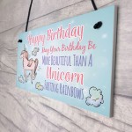 Happy Birthday Novelty Beautiful Unicorn Friendship Bestie Gift 