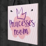 Princesses Room Plaque Door Nursery Bedroom Sign Gifts Baby Girl