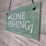 Gone Fishing Hanging Plaque Nautical Sign Dad Grandad Birthday