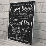 Sign Guest Book Wedding Table Chalkboard Plaquea Wedding Decor 