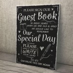 Sign Guest Book Wedding Table Chalkboard Plaquea Wedding Decor 