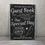 Sign Guest Book Wedding Table Chalkboard Plaquea Wedding Decor 