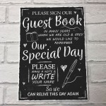 Sign Guest Book Wedding Table Chalkboard Plaquea Wedding Decor 