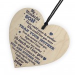 My Wonderful Son Wooden Heart Mum Son Special Birthday Gift