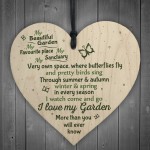 Love My Garden Novelty Hanging Plaques SummerHouse Garden Shed