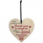 Best Friend Friendship Thank You Gifts Wooden Hanging Heart 