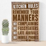 Retro Kitchen Signs And Plaques Shabby Chic Family Friendship 