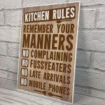 Retro Kitchen Signs And Plaques Shabby Chic Family Friendship 