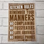 Retro Kitchen Signs And Plaques Shabby Chic Family Friendship 