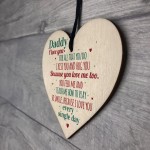 Daddy I Love You Wood Heart Father's Day Gifts For Him Dad