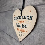 Good Luck Wooden Heart Boss Friend Leaving Gift For Colleagues 