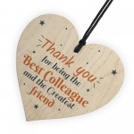 Thank You Wood Heart Friendship Gift For Colleague Friend New