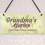 Grandma's Garden Novelty Plaque SummerHouse Sign Garden Shed