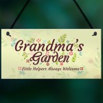 Grandma's Garden Novelty Plaque SummerHouse Sign Garden Shed