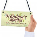 Grandma's Garden Novelty Plaque SummerHouse Sign Garden Shed