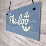 Loo Bathroom Signs Seaside Plaques Nautical Gifts Shabby Chic