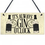 Gin OClock Friend House Warming Birthday Gift Plaque Alcohol 