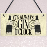 Gin OClock Friend House Warming Birthday Gift Plaque Alcohol 