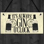 Gin OClock Friend House Warming Birthday Gift Plaque Alcohol 