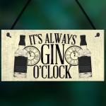 Gin OClock Friend House Warming Birthday Gift Plaque Alcohol 