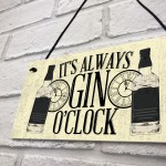 Gin OClock Friend House Warming Birthday Gift Plaque Alcohol 