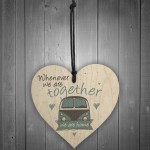 Together Caravan Wooden Family Plaque Shabby Chic Home Decor 