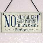 No Cold Callers Canvassers Religious Groups Front Door House 