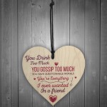 Friendship Best Friend Sign Shabby Chic Wood Hanging Heart Gift