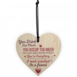 Friendship Best Friend Sign Shabby Chic Wood Hanging Heart Gift