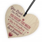 Friendship Best Friend Sign Shabby Chic Wood Hanging Heart Gift