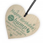 Happy Birthday From Bump Wooden Heart Dad Mum Funny Baby Gift 