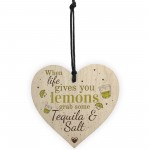 Tequila Funny Pub Friendship Alcohol Gift Wooden Plaque Garden 