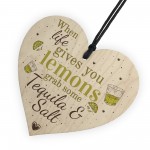 Tequila Funny Pub Friendship Alcohol Gift Wooden Plaque Garden 