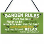 Garden Rules Relax Novelty Plaques SummerHouse Sign Garden