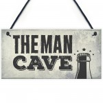 Man Cave Plaque Fathers Day Alcohol Gift Games Room Boys Bedroom